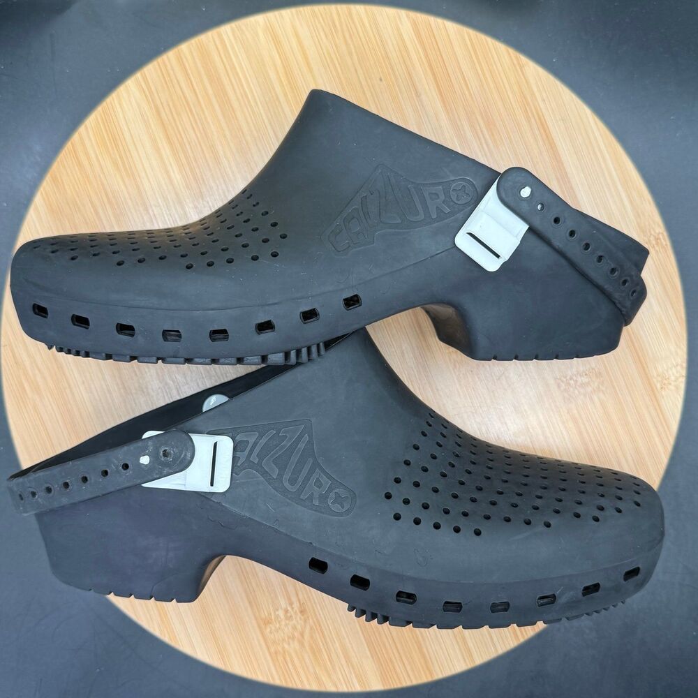 CALZURO CLASSIC PROFESSIONAL NON-SLIP CLOGS W HOLES AND STRAPS Men 9.5-10.5 - Picture 3 of 9